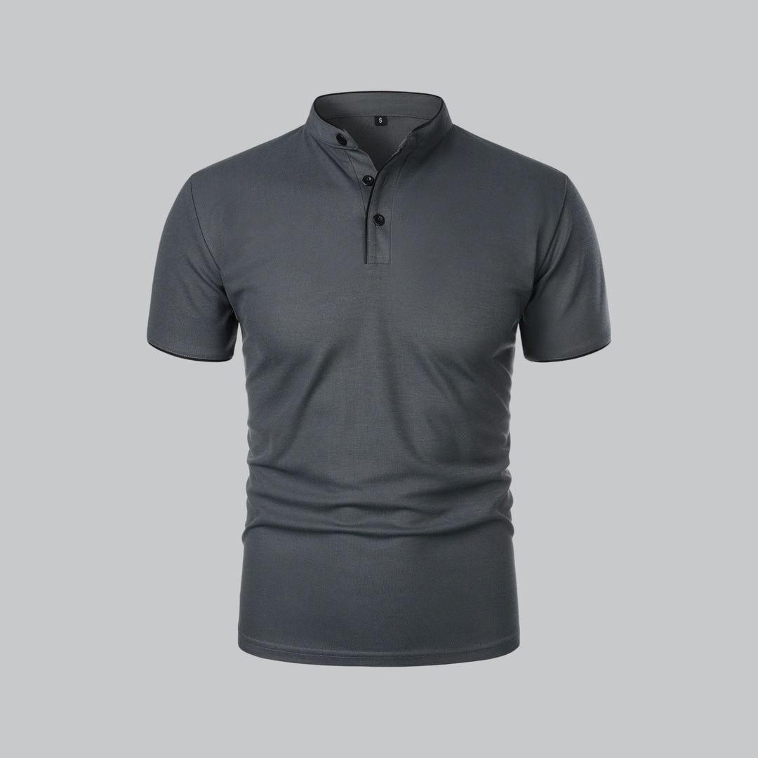 LAURENT MONACO | COLLARLESS POLO FOR MEN