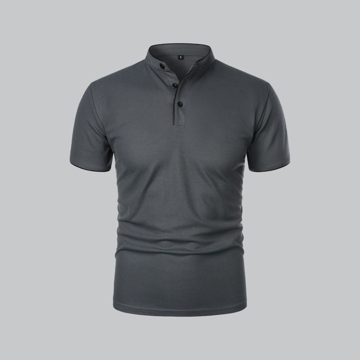 LAURENT MONACO | COLLARLESS POLO FOR MEN