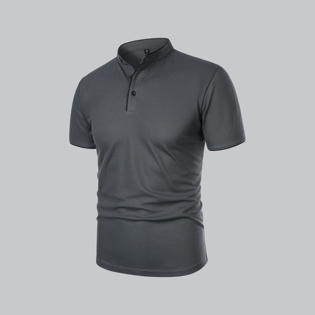 LAURENT MONACO | COLLARLESS POLO FOR MEN