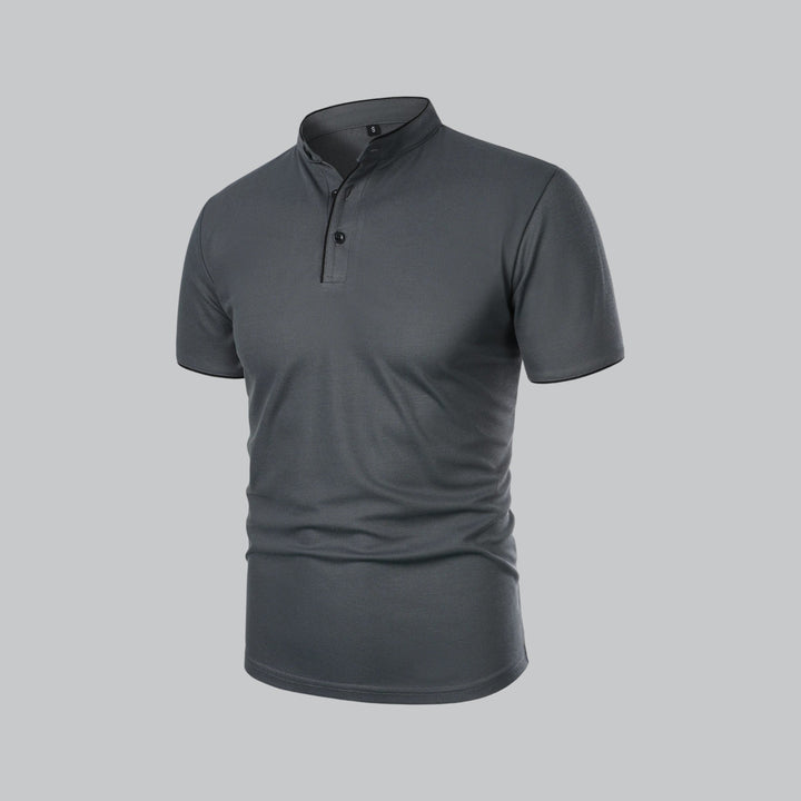LAURENT MONACO | COLLARLESS POLO FOR MEN