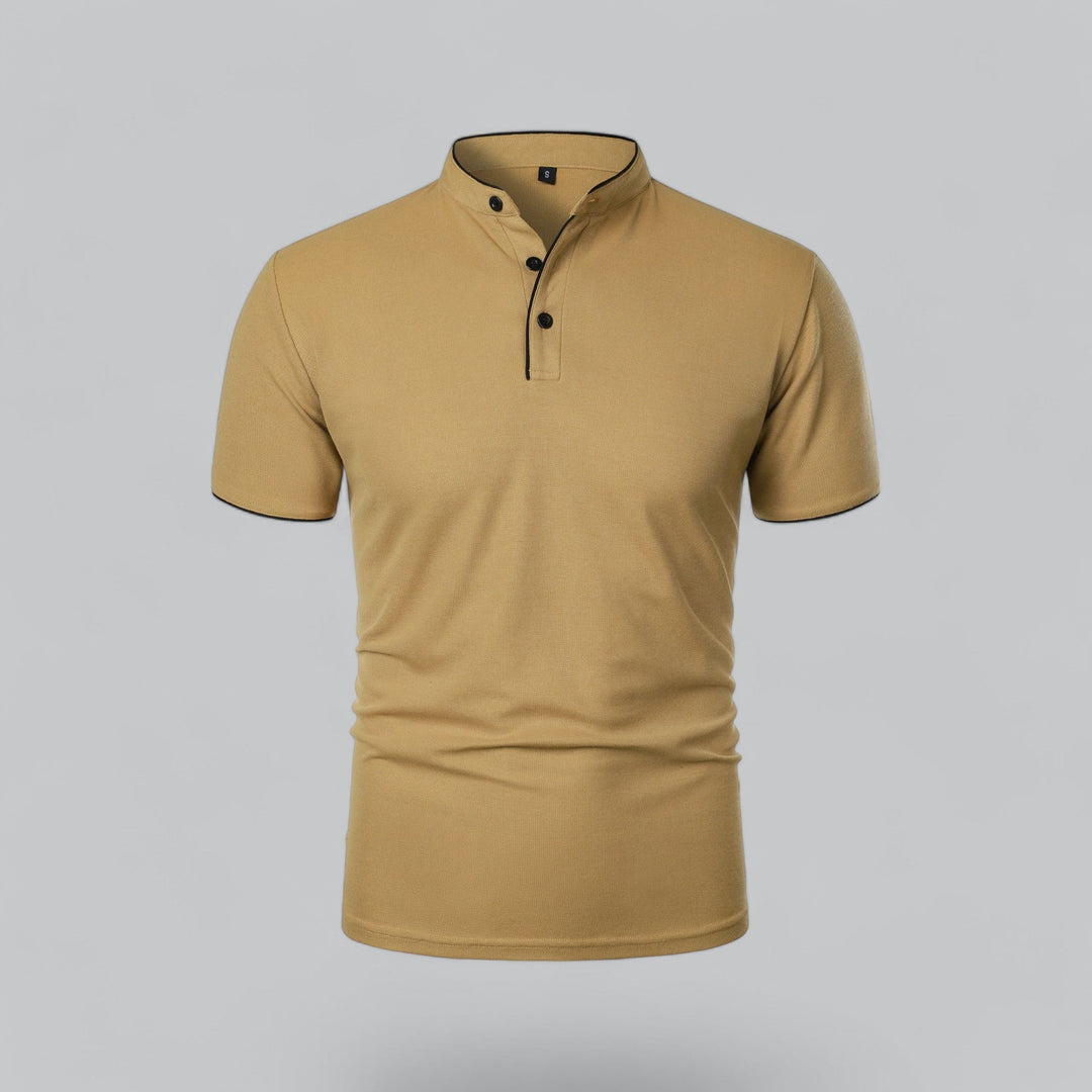 LAURENT MONACO | COLLARLESS POLO FOR MEN