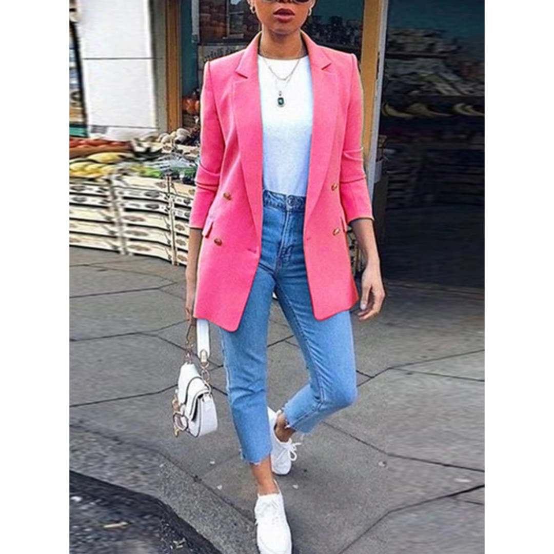 Stylish Half-Length Women's Blazer Ava, view 3 - Elena Harper