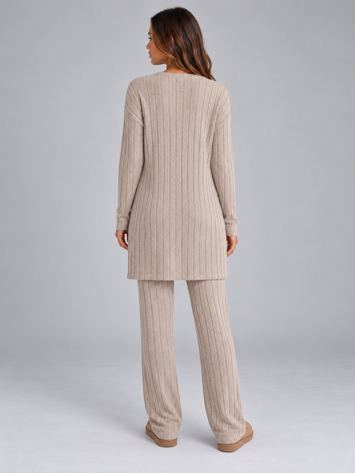 Women’s Ribbed Three-Piece Lounge Set