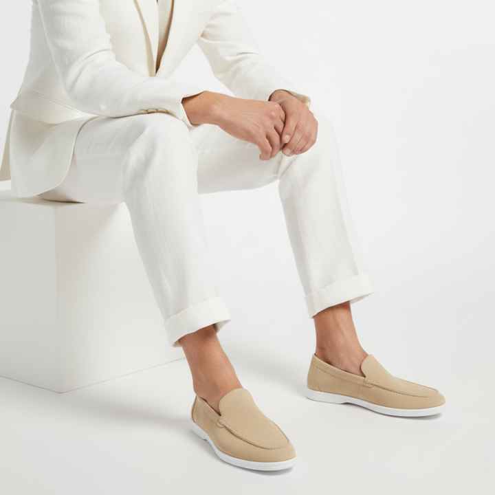 Men's moccasins with visible stitching - Elena Harper