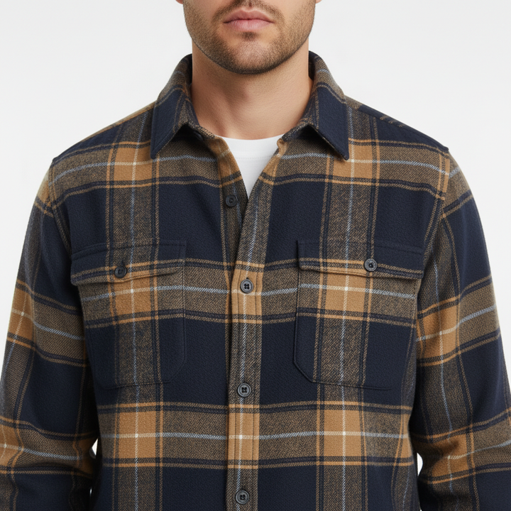 ELENA HARPER™  |  COSY FLANNEL CHECK SHIRT FOR MEN
