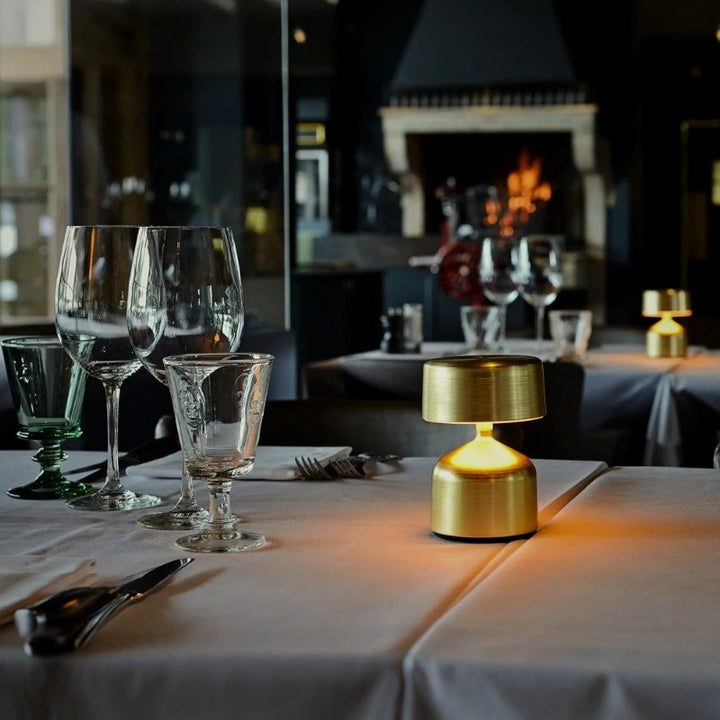 Table Lamp Forged Iron Dimmable and Rechargeable via USB
