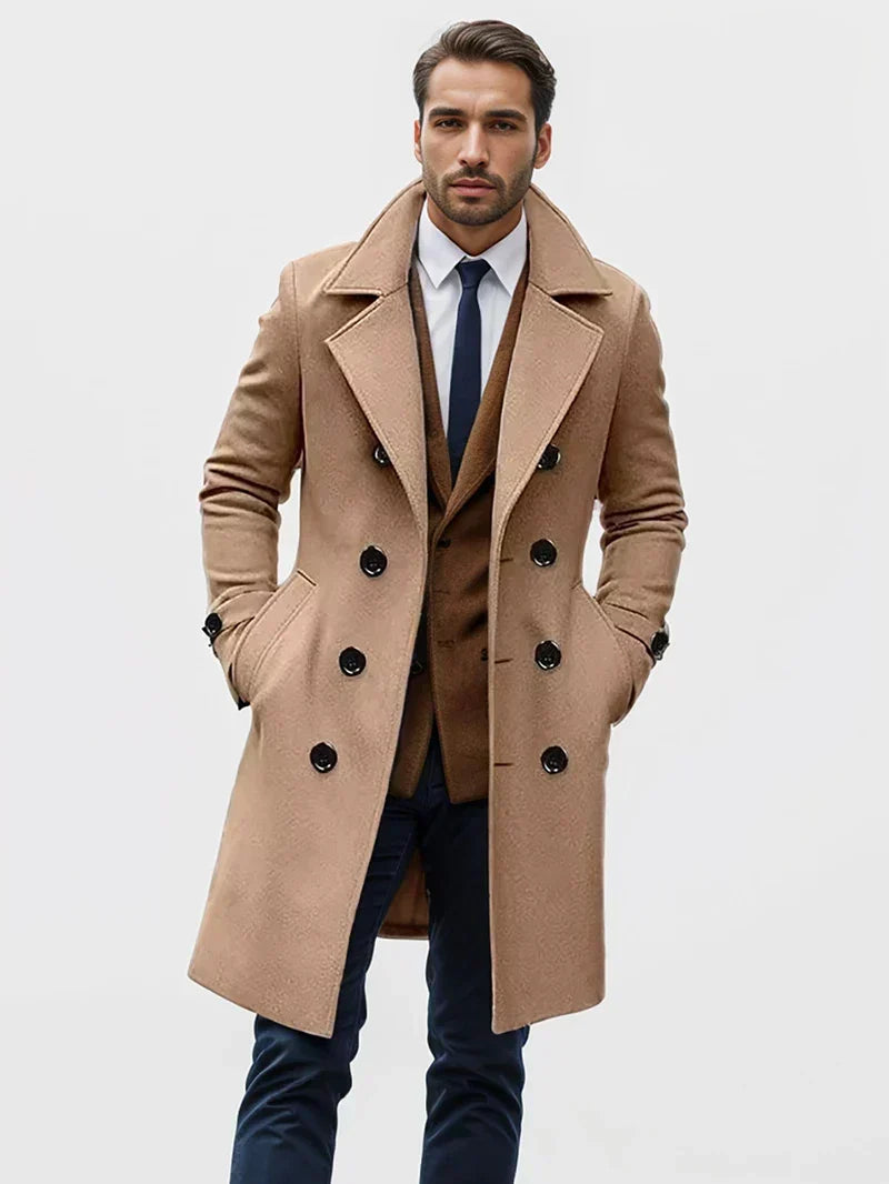 Elegant wool coat for men on the coldest days
