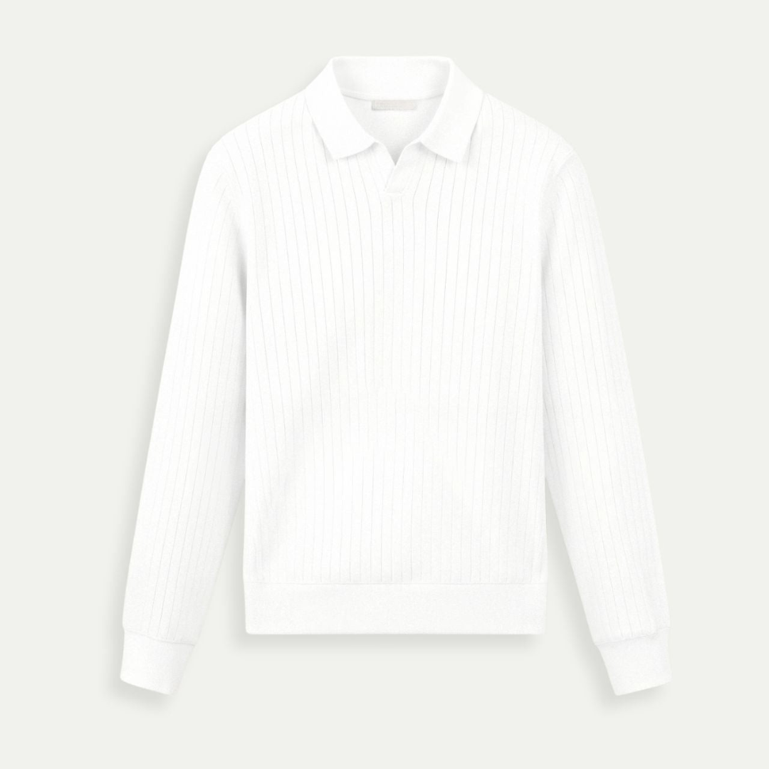 NOBA Striped Long Sleeve Polo