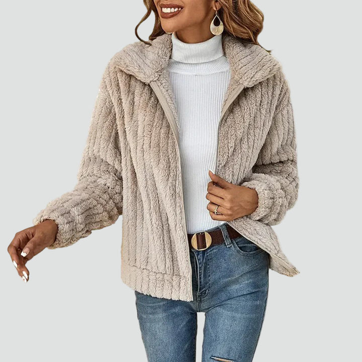 Fleece Jacket for Women with Lining and Zipper Warm