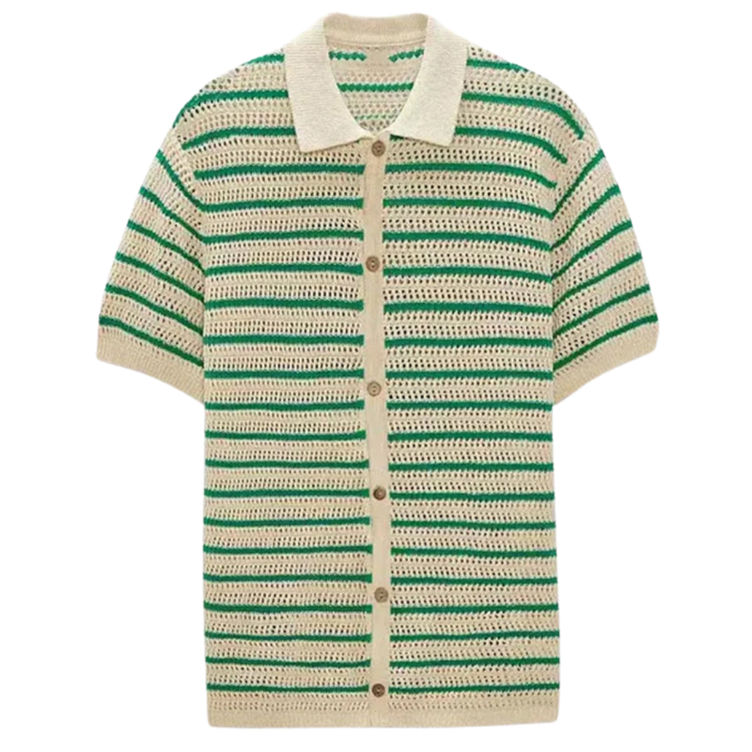 Ibiza Knitted Button Shirt - Elena Harper
