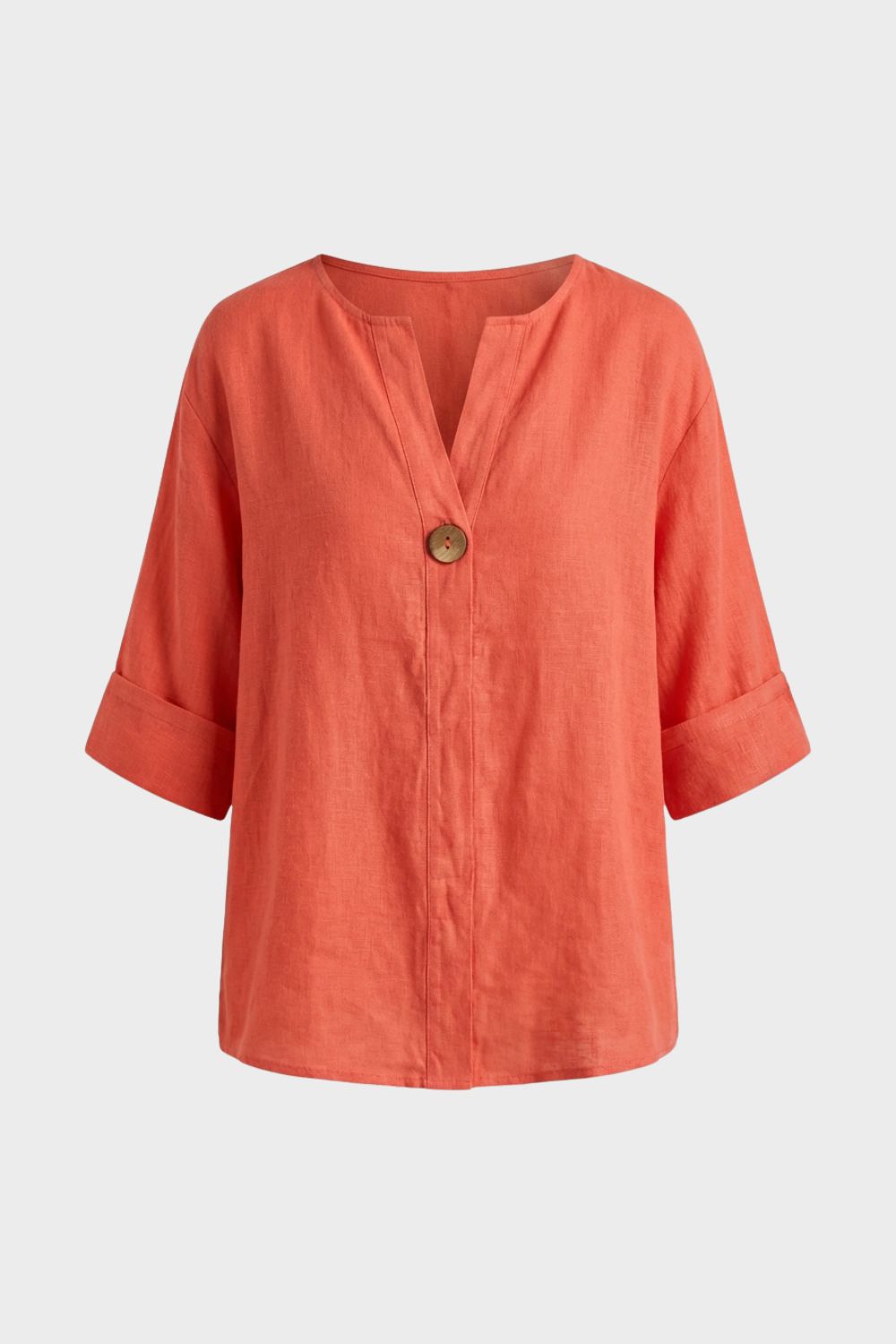 Women’s Blouse with V-Neck and Button