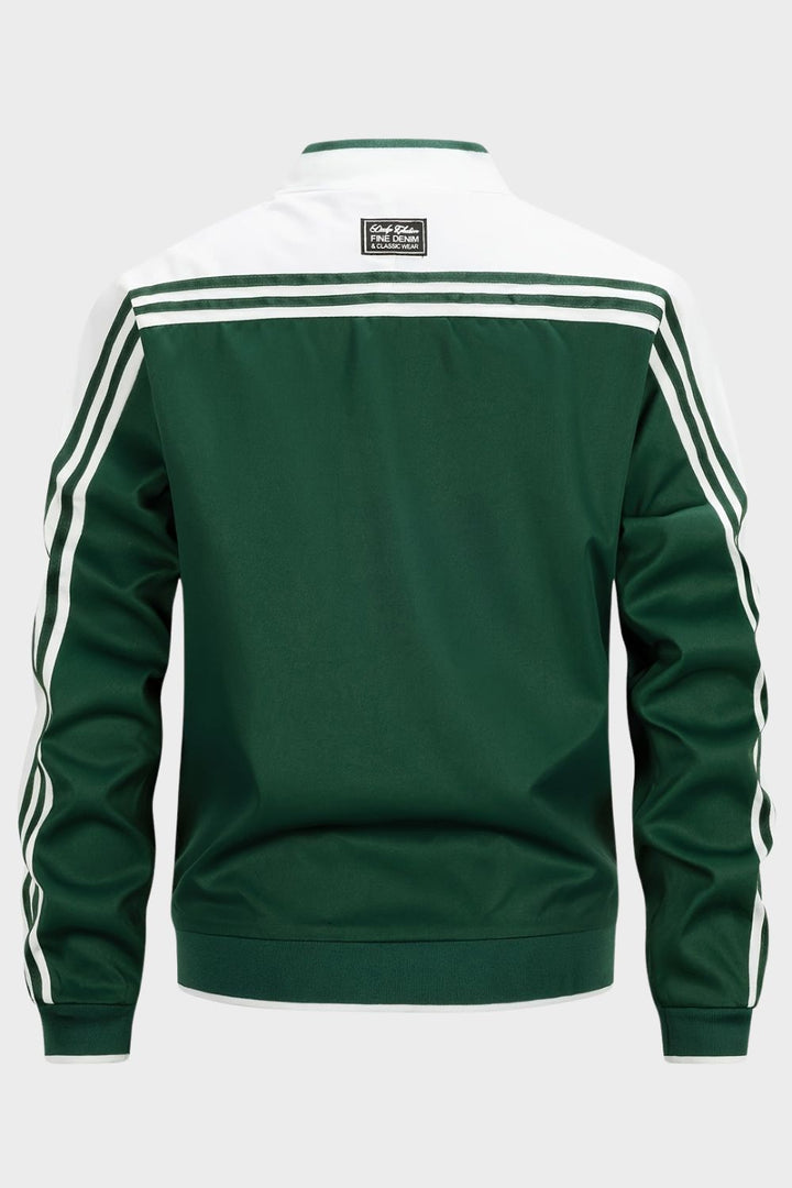 Men's Training Jacket with Zipper and Stand-up Collar