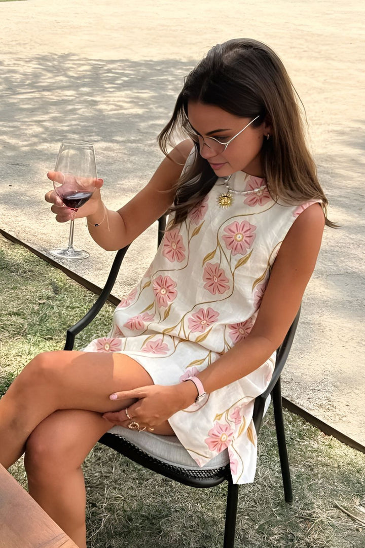 Dress Women's Summer Dress with Floral Pattern