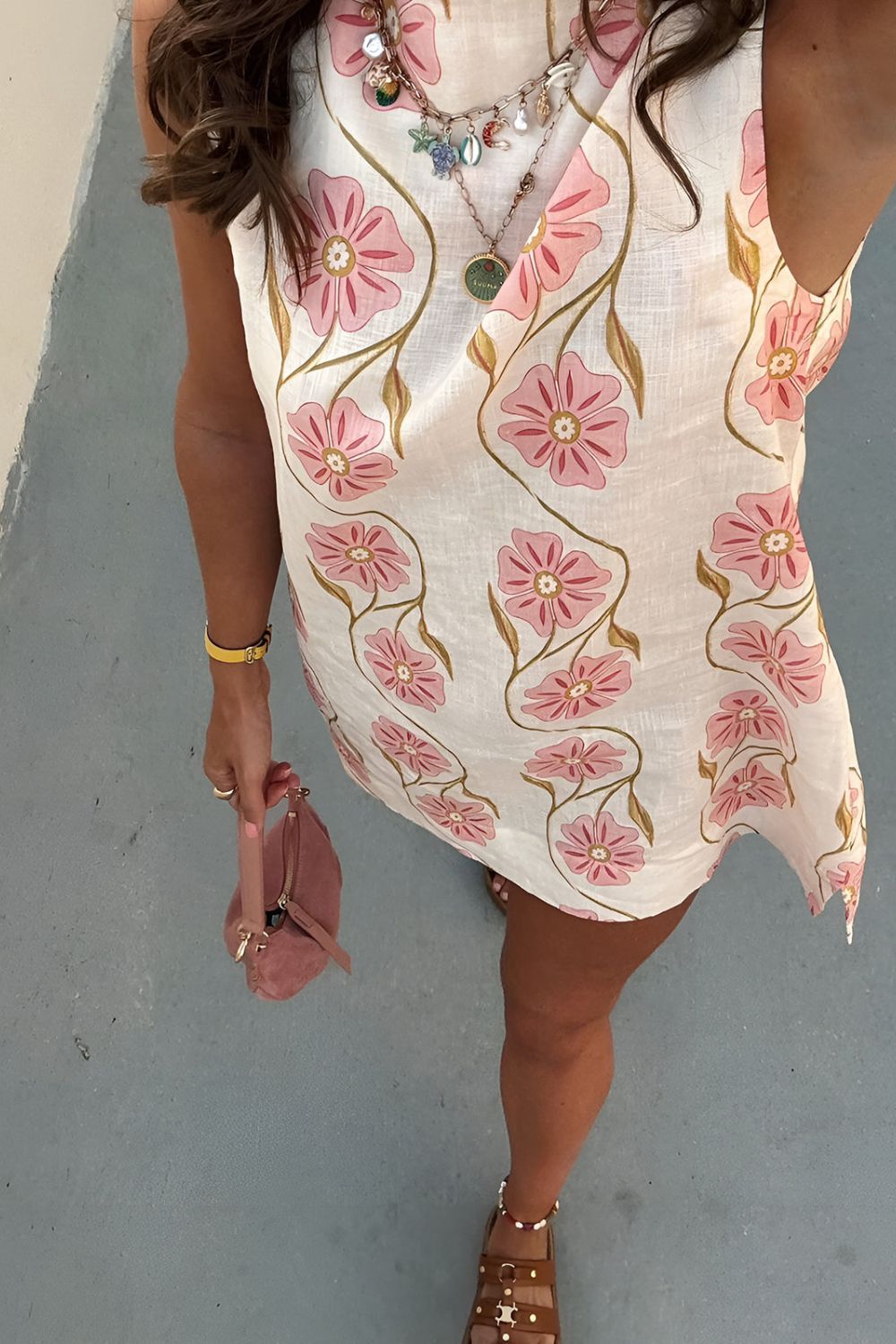 Dress Women's Summer Dress with Floral Pattern