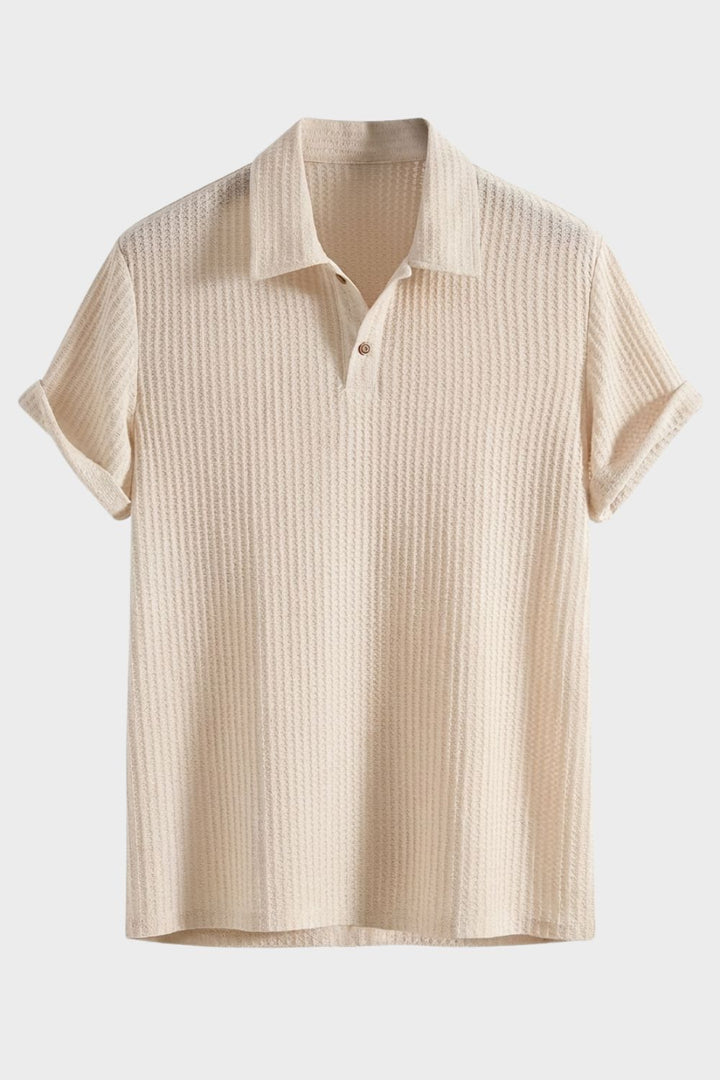 Men's Ribbed Polo | Short Sleeve