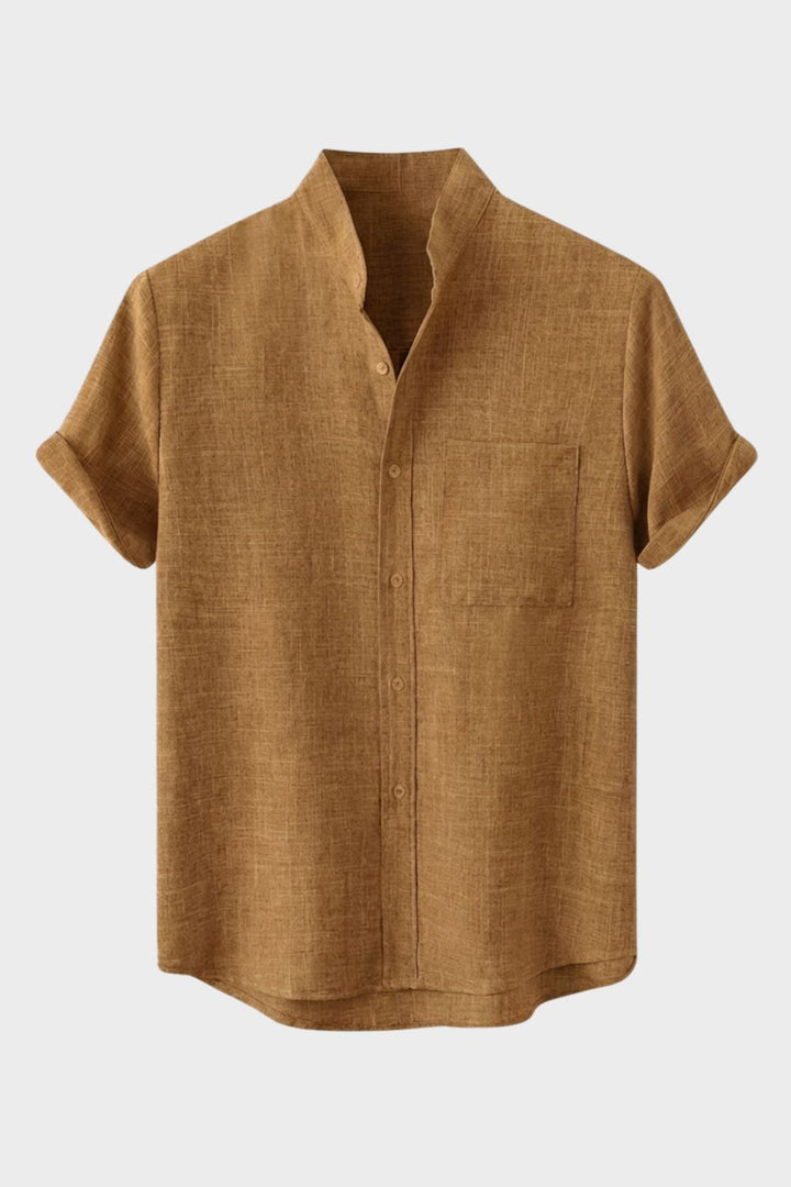 Men's Summer Shirt | Stand-Collar