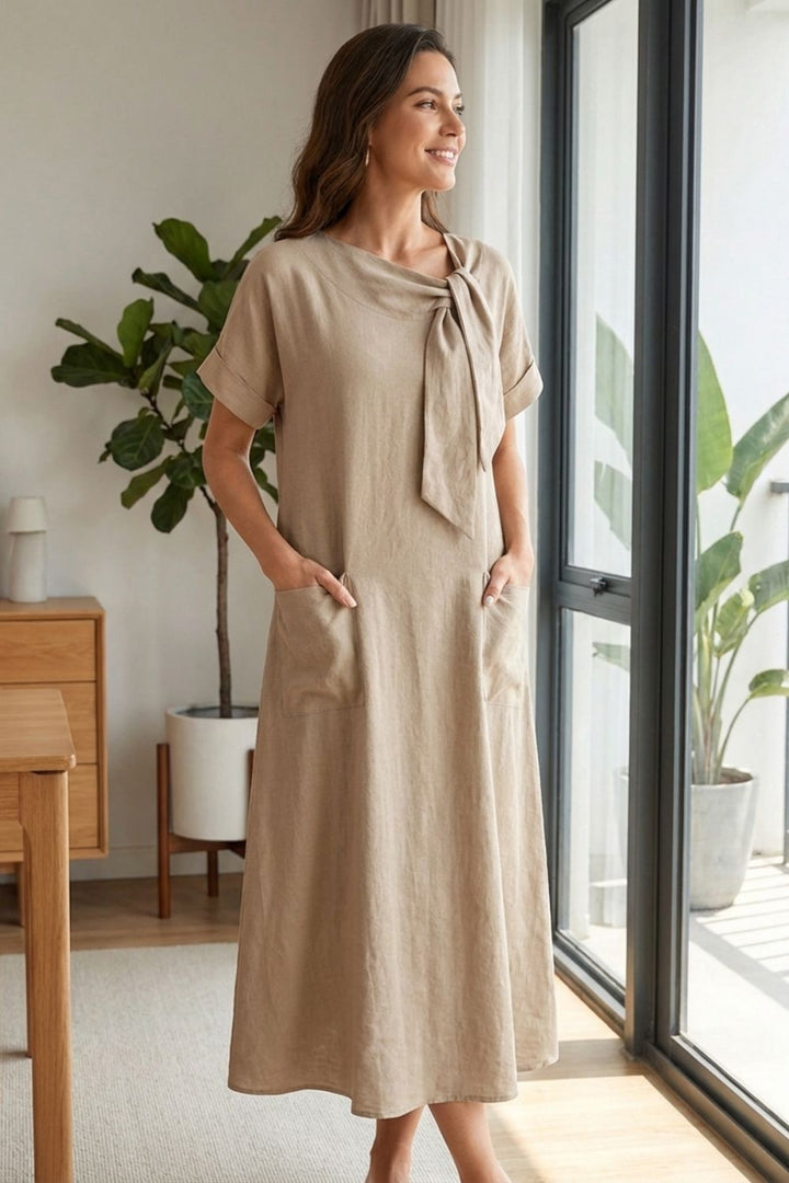 Women’s Loose Maxi Dress | Round Neck