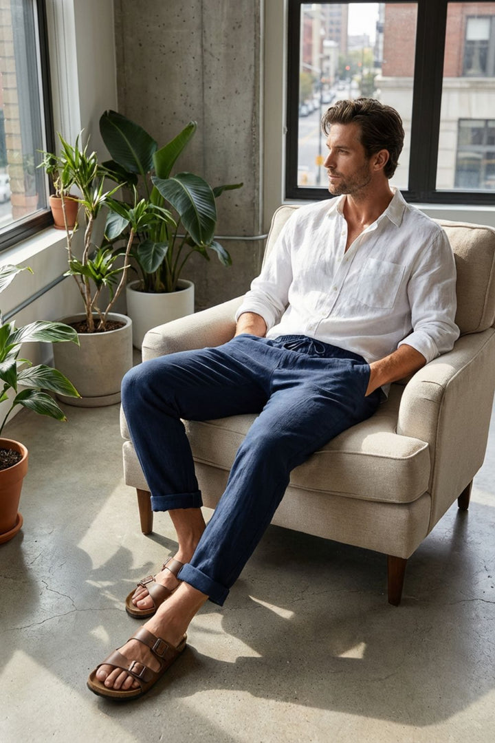 Men's Relaxed Linen Pants | Loose