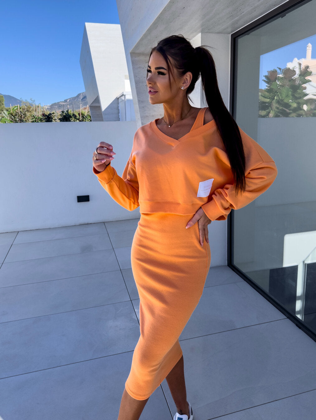 Olivia Casual Sweatshirt & Dress Set - Elena Harper