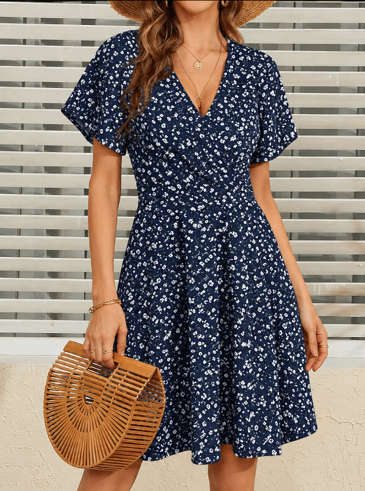 Eloisa Comfortable Summer Dress with Polkadots, view 9 - Elena Harper