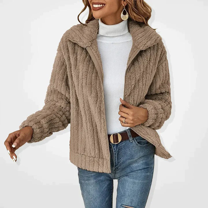 Fleece Jacket for Women with Lining and Zipper Warm