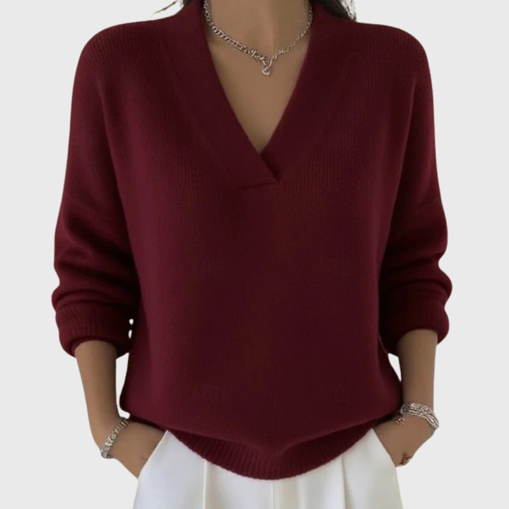 Iolanda Elegant Knit Sweater - Elena Harper