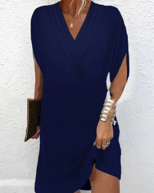 WRAP DRESS WITH V-NECK FOR WOMEN