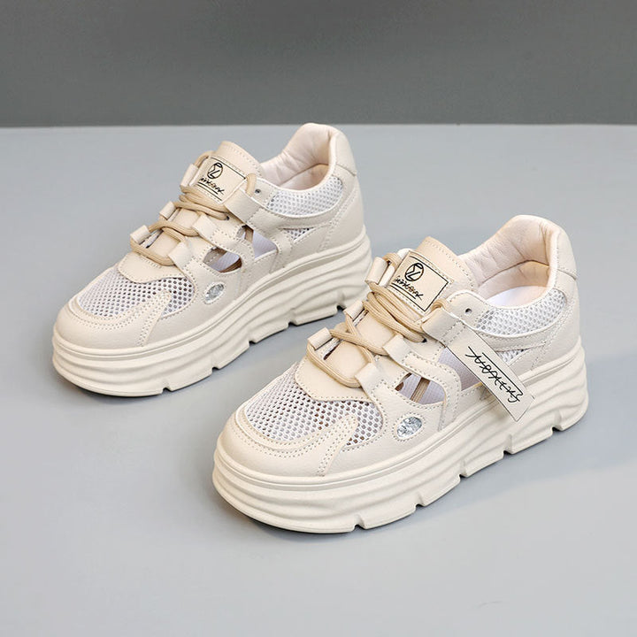 Women's Breathable Platform Sneakers with Ergonomic Design and Durable Upper Material EB