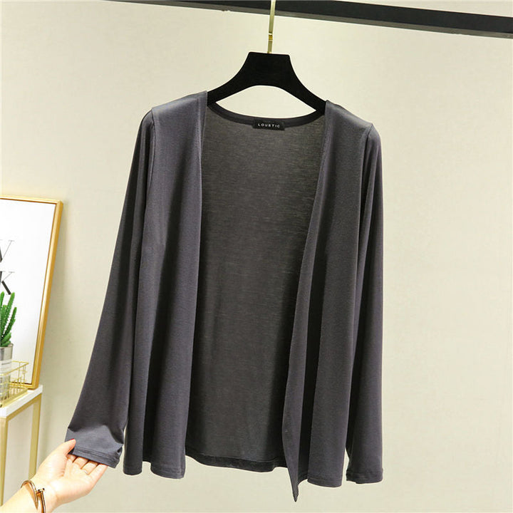 Women's Lightweight Open Front Long Sleeve Cardigan