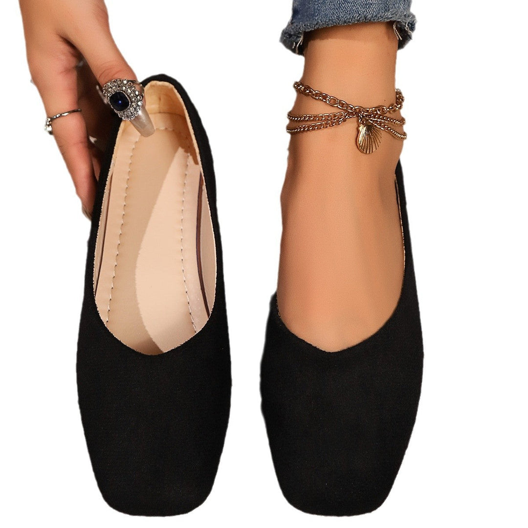 Women's Elegant Ballet Flats with Bow, Comfortable & Slip-Resistant