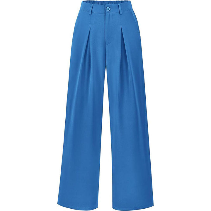 Women's High Waist Pleated Wide Leg Trousers for Chic Style