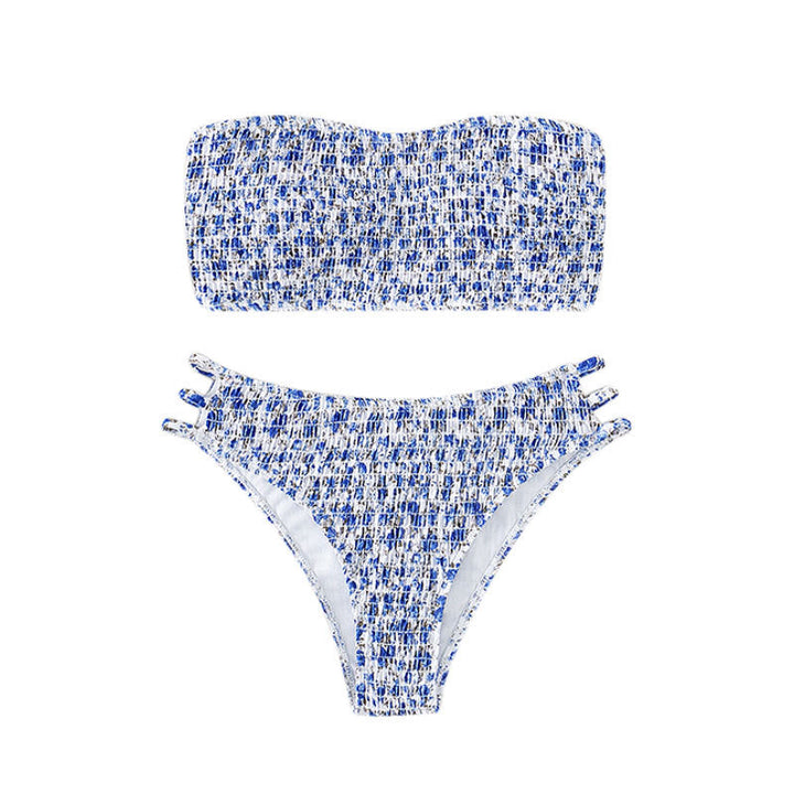 Women's Bandeau Bikini with Fashionable Knot Design EB