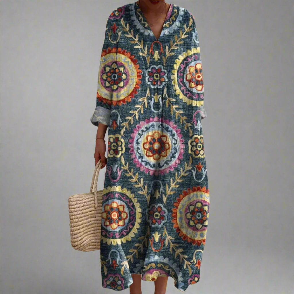 Lily Geometric relaxed fit dress - Elena Harper