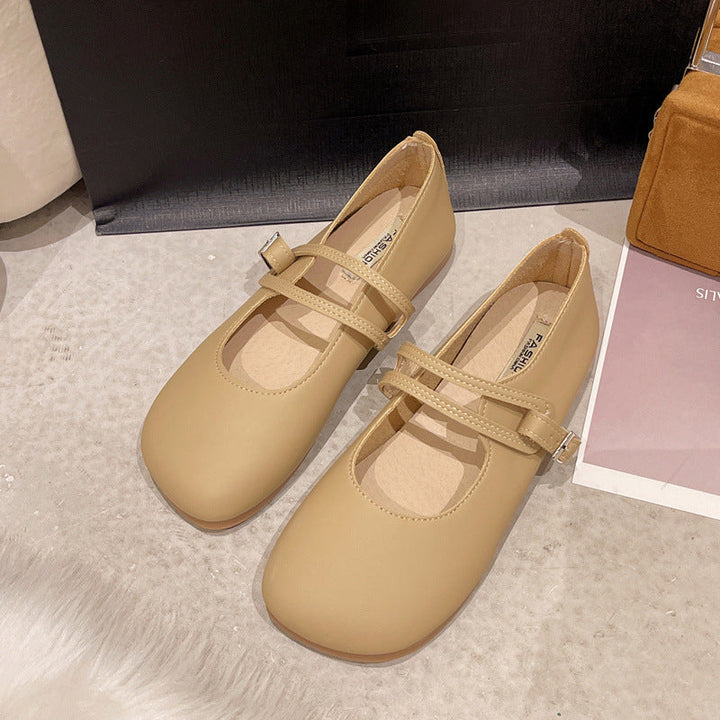 Women's Ballerinas with Adjustable Strap and Soft Lining EB