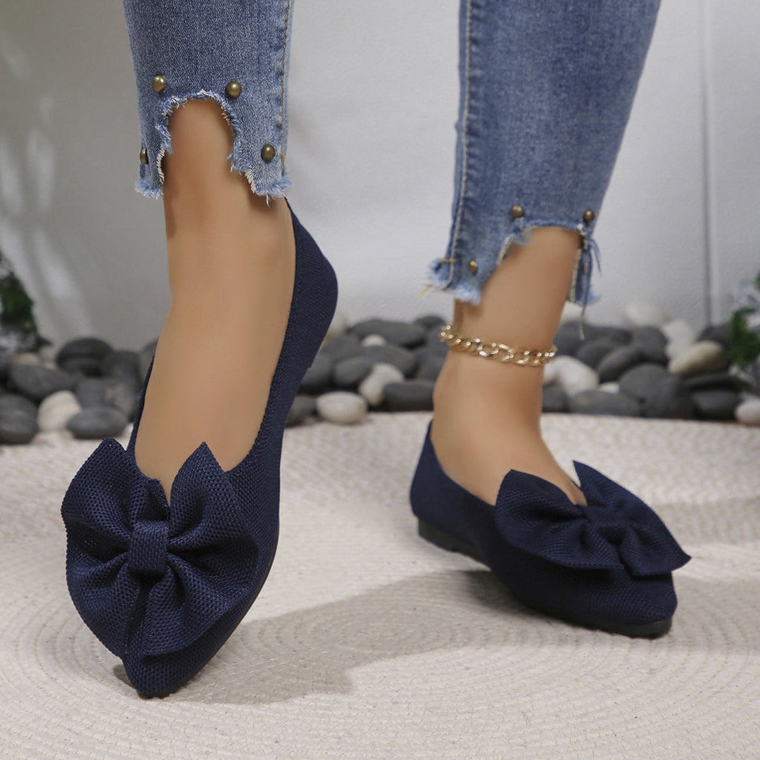 Women's Ballerinas with Decorative Bow Detail and Comfortable Footbed EB