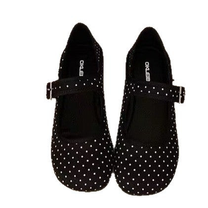 Women's Ballerinas with Adjustable Strap and Perforated Surface EB