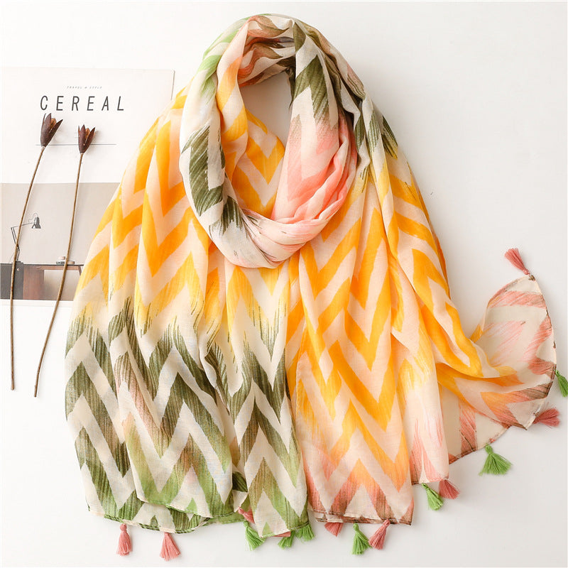 Casual Geometric Print Scarf