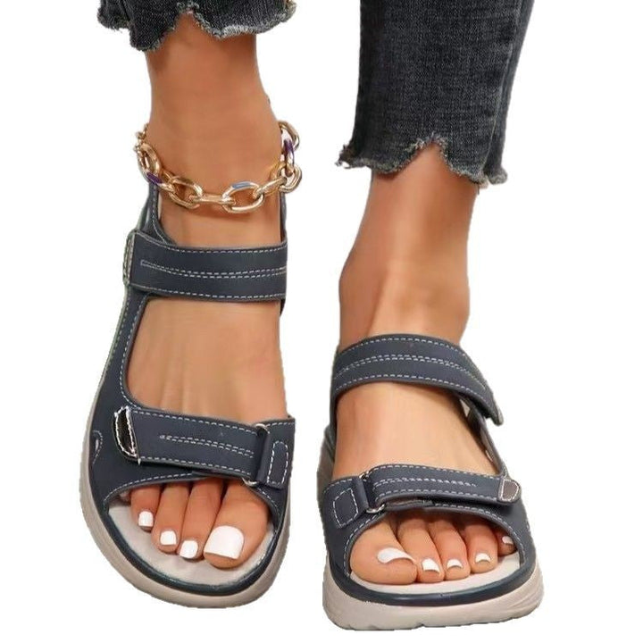 Women's Comfortable Strap Sandals with Ergonomic Footbed and Adjustable Velcro Straps EB