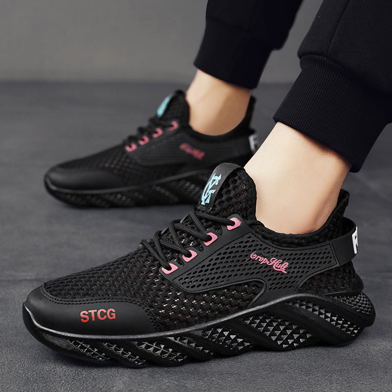 Women's Breathable Mesh Sneakers with Flexible Sole Design EB