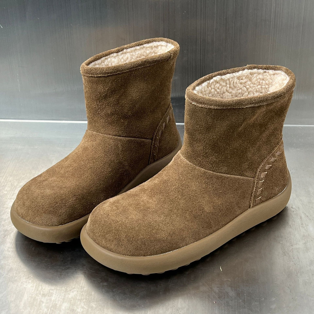 Women's Comfortable Winter Boots Made of High-Quality Suede with Cozy Lining EB