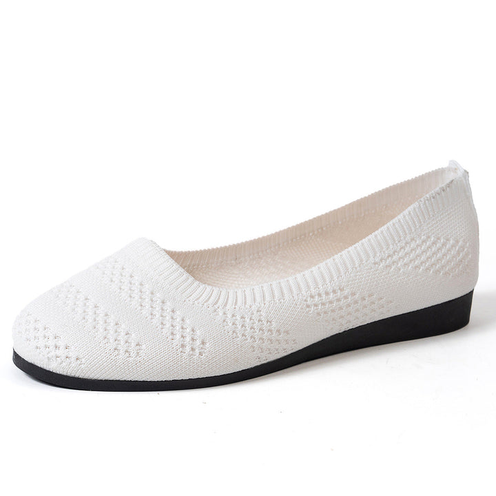 Women's Knit Ballet Flats Breathable Slip-On
