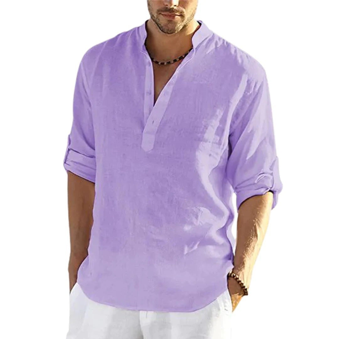 Summer Linen Shirt for Men - Elena Harper