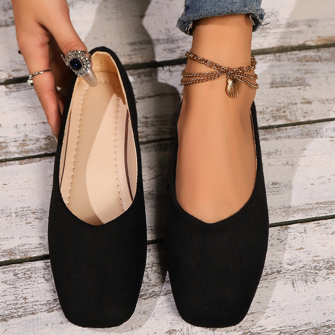 Women's Elegant Ballet Flats with Bow, Comfortable & Slip-Resistant