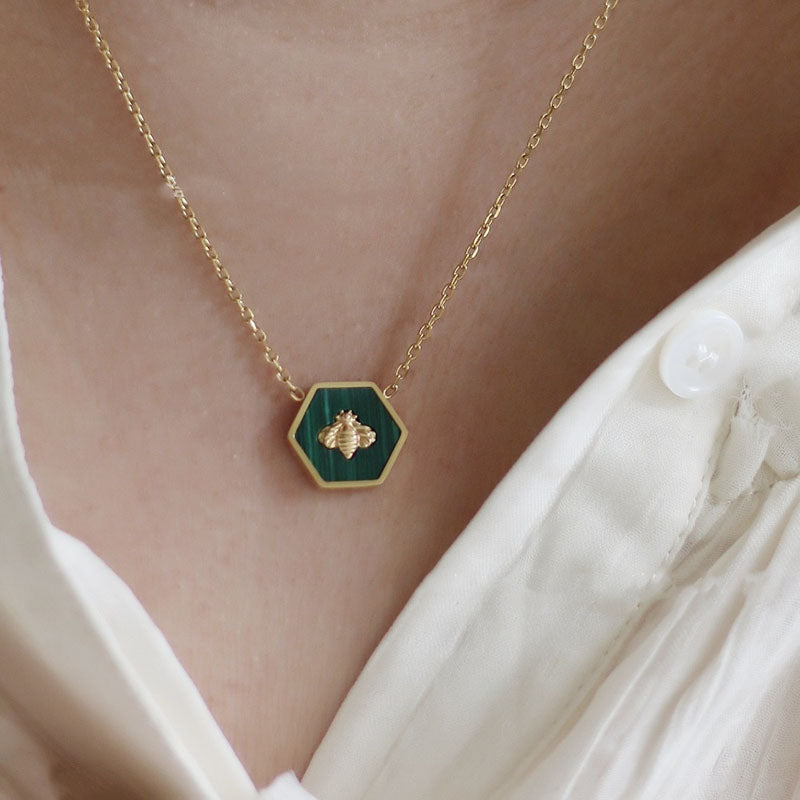 Vintage Necklace with Bee Pendant