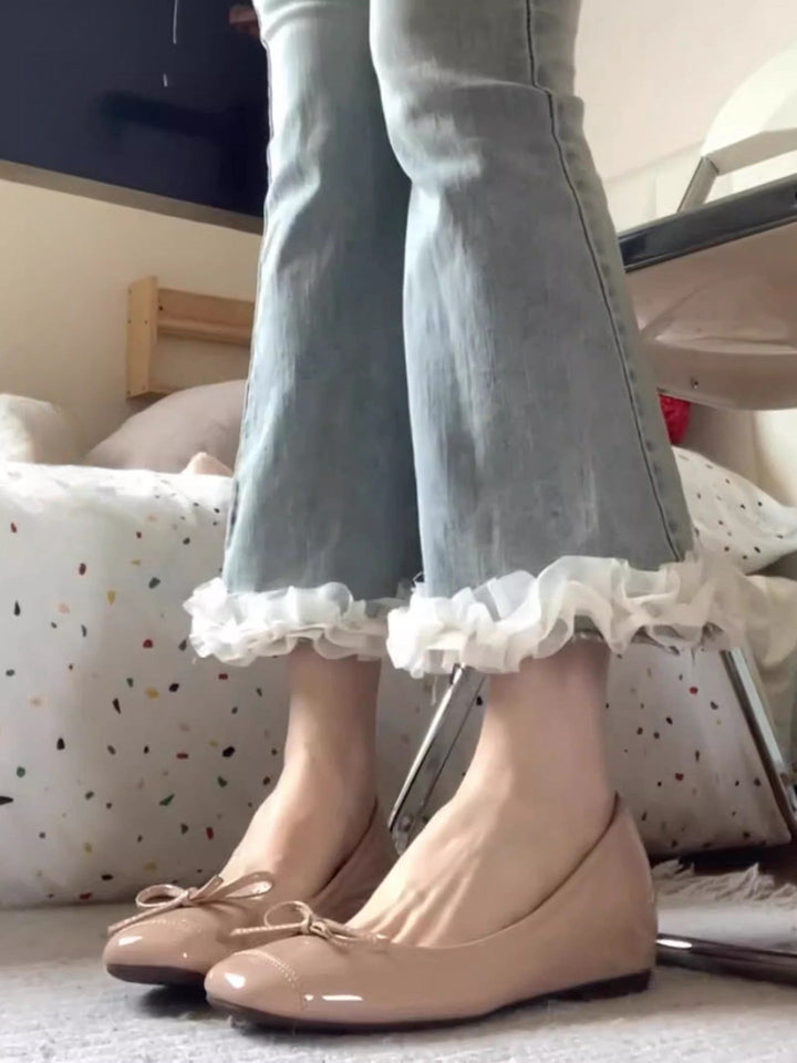 Women's Ballerinas with Playful Bow Design EB