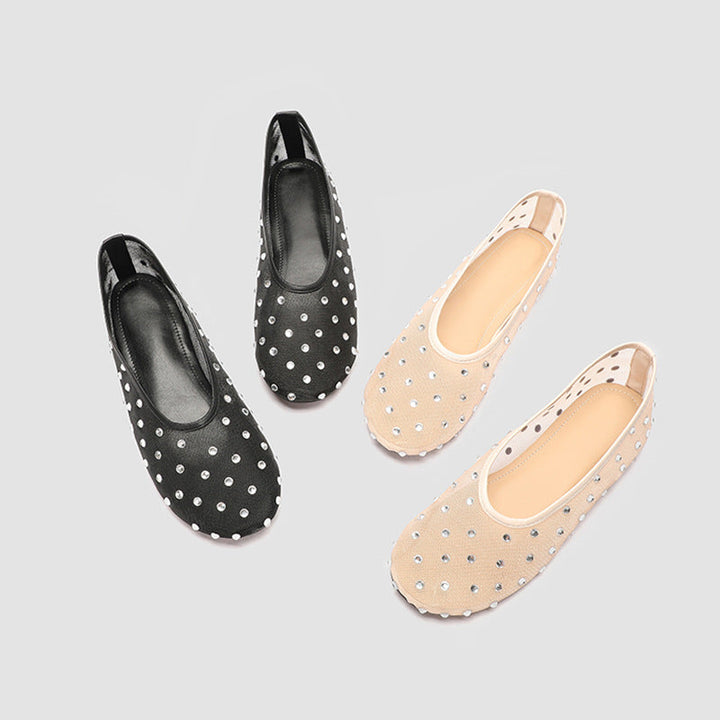 Women's Ballerinas with Fashionable Rhinestone Design EB