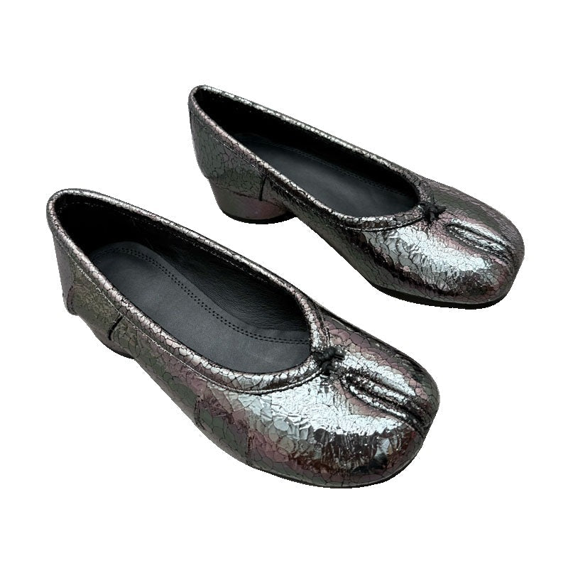 Women's Ballerinas with Shimmering Upper Material and Comfortable Fit EB