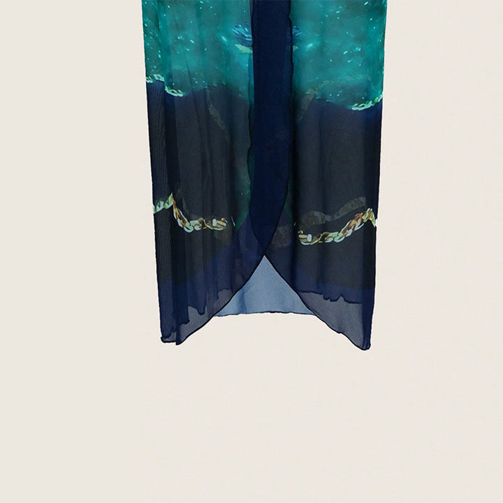 Women's Swimsuit with Combined Wrap Skirt and Playful Ties EB