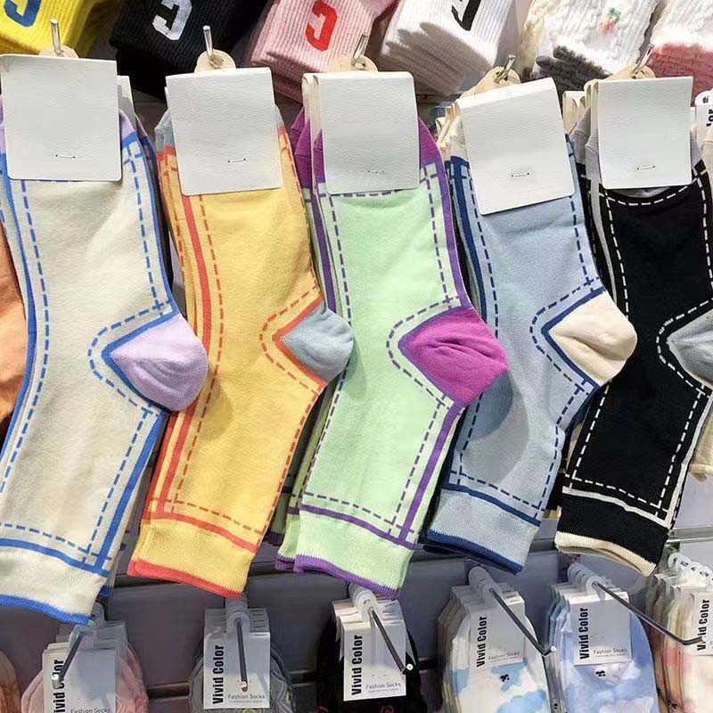 Casual Color Block Socks