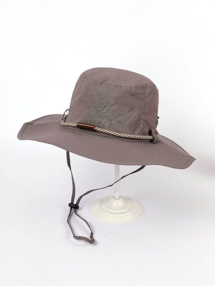 Women's Sun Hat with Wide Brim and Neck Strap